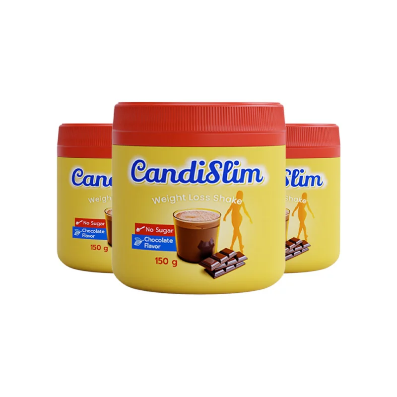 CandiSlim — tres botes de 150 g del batido de cacao